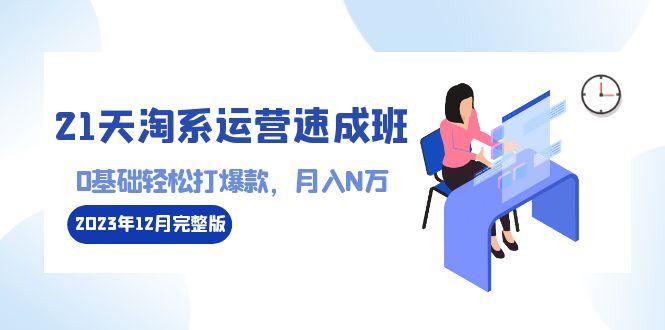 21天淘系运营-速成班2023年12月完整版：0基础轻松打爆款，月入N万-110节课-泡泡网赚