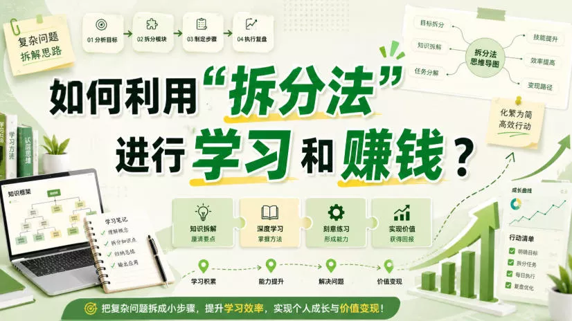 付费文章：如何利用“拆分法”进行学习和賺钱？-泡泡网赚