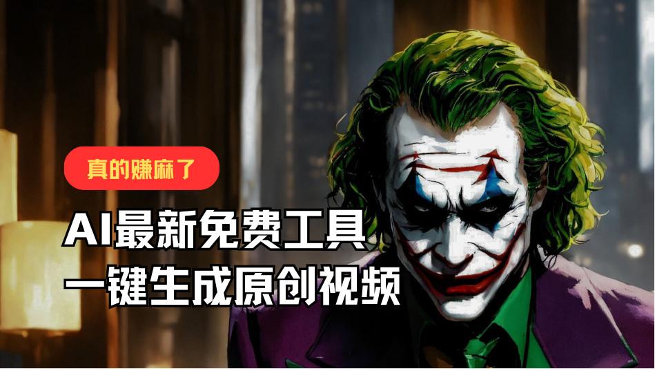 最新免费AI工具，一键生成原创视频，佛系搬运，轻松月入10000+！-泡泡网赚