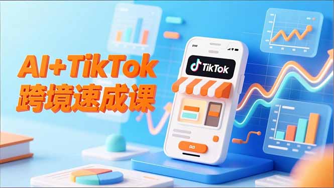 AI+TikTok跨境速成课，智能翻译、店铺定位、流程拆解，7天高效上线运营-泡泡网赚