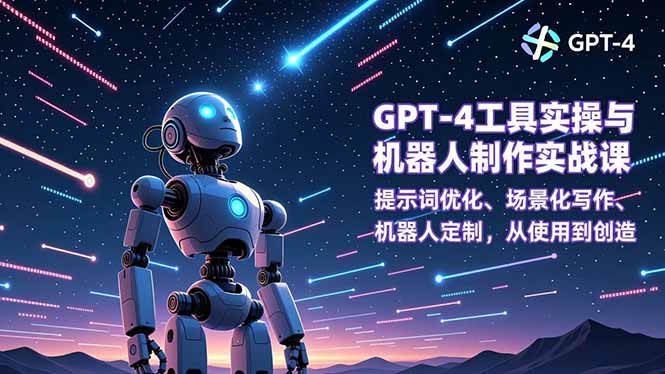 GPT-4工具实操与机器人制作实战课：提示词优化、场景化写作、机器人定制，从使用到创造-泡泡网赚