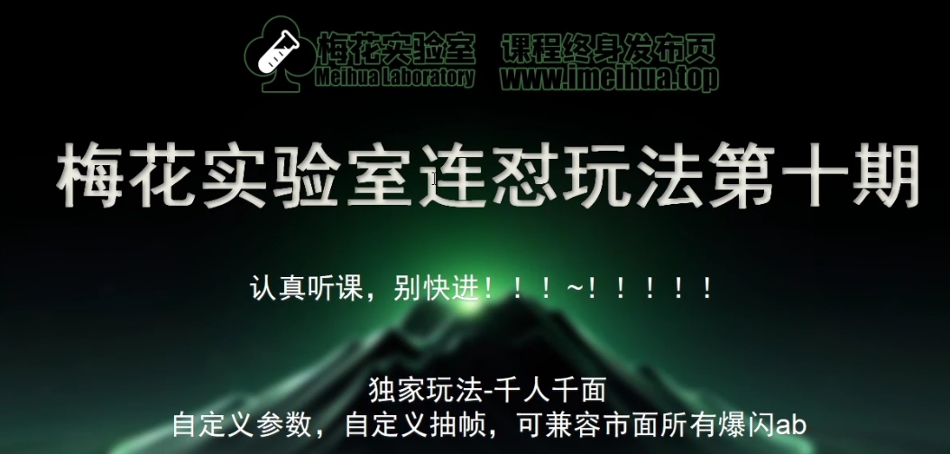 梅花实验室社群专享课视频号连怼玩法第十期课程+第二部分-FF助手全新高自由万能爆闪AB处理-泡泡网赚
