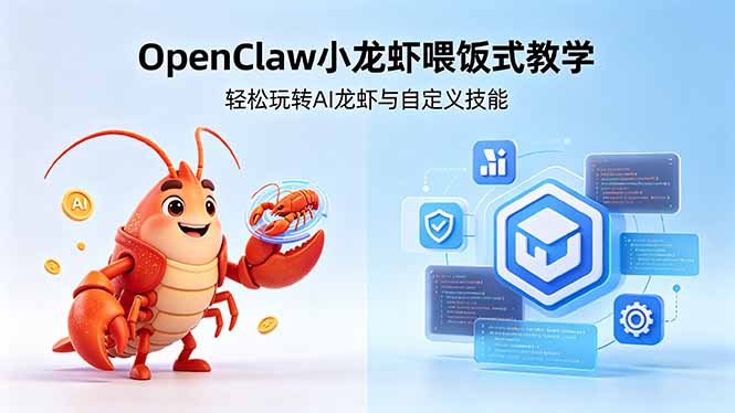 不用懂技术！OpenClaw小龙虾喂饭式教学，轻松玩转AI龙虾与自定义技能-泡泡网赚