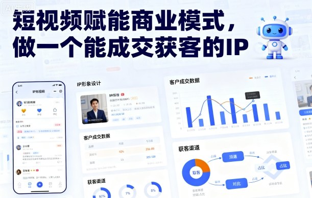 短视频赋能商业模式，做一个能成交获客的IP(更新)-泡泡网赚