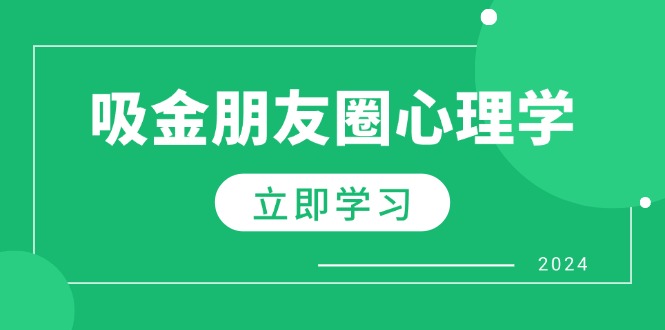 朋友圈吸金心理学：揭秘心理学原理，增加业绩，打造个人IP与行业权威-泡泡网赚