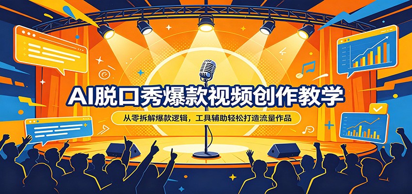 AI脱口秀爆款视频创作教学：从零拆解爆款逻辑，工具辅助轻松打造流量作品-泡泡网赚