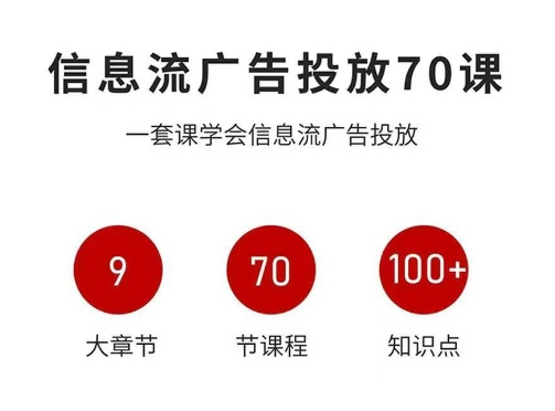 信息流广告投放实战70课，一套课学会信息流广告投放，迄今为止，最系统化教程-泡泡网赚