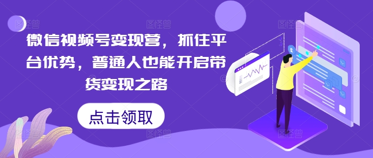 微信视频号变现营，抓住平台优势，普通人也能开启带货变现之路-泡泡网赚