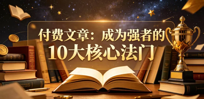 付费文章：成为强者的10大核心法门-泡泡网赚