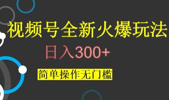 视频号最新爆火玩法，日入300+，简单操作无门槛【揭秘】-泡泡网赚