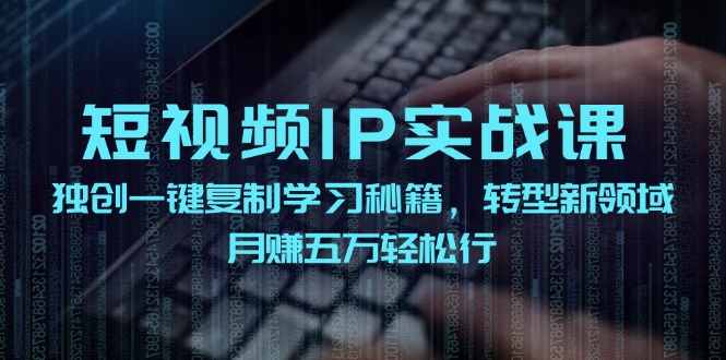短视频IP实战课，独创一键复制学习秘籍，转战新领域，月赚五万轻松行-泡泡网赚