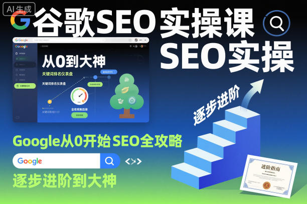 谷歌SEO实操课，Google从0开始SEO全攻略，逐步进阶到大神-泡泡网赚