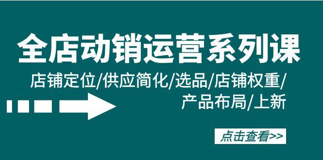 (9845期)全店·动销运营系列课：店铺定位/供应简化/选品/店铺权重/产品布局/上新-泡泡网赚