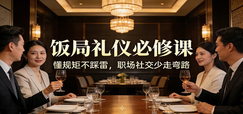公众号收费文章：《饭局礼仪必修课：懂规矩不踩雷，职场社交少走弯路》-泡泡网赚