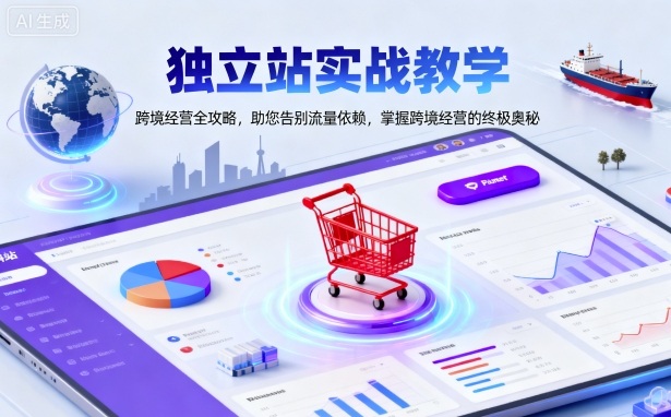 独立站实战教学，跨境经营全攻略，助您告别流量依赖，掌握跨境经营的终极奥-泡泡网赚