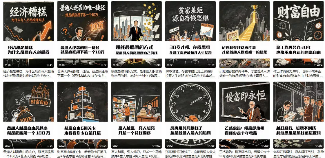 【AI书单】财富书籍图文解读玩法，一键直出，几十条视频，跑出1000单，全流程拆解，新手也可以上手-泡泡网赚