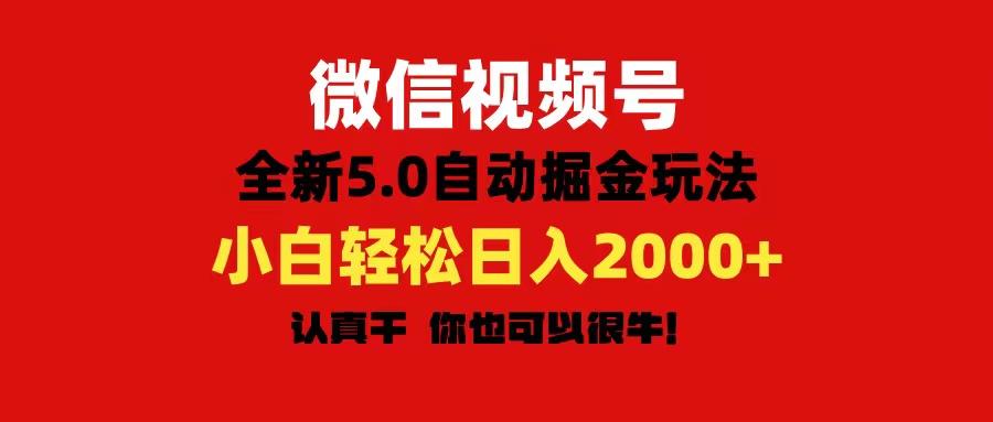 微信视频号变现，5.0全新自动掘金玩法，日入利润2000+有手就行-泡泡网赚