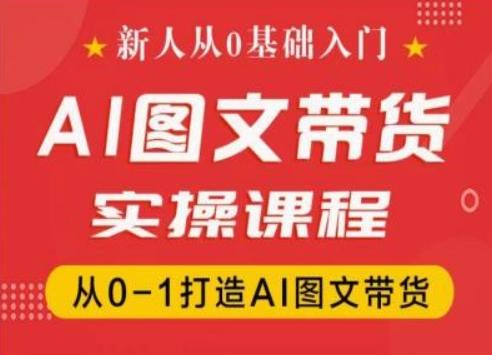 新人从0基础入门，抖音AI图文带货实操课程，从0-1打造AI图文带货-泡泡网赚