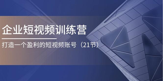 企业短视频训练营：打造一个盈利的短视频账号(21节-泡泡网赚
