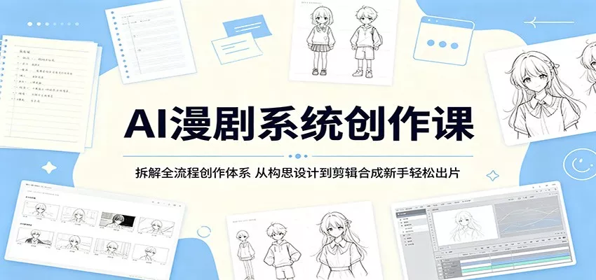 AI漫剧系统创作课：拆解全流程创作体系，从构思设计到剪辑合成新手轻松出片-泡泡网赚
