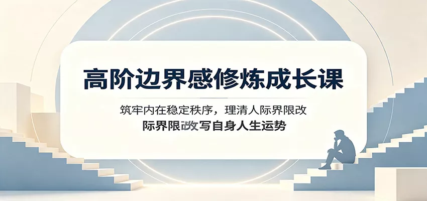 高阶边界感修炼成长课:筑牢内在稳定秩序,理清人际界限改写自身人生运势-泡泡网赚