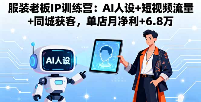 服装老板IP训练营：AI人设+短视频流量+同城获客，单店月净利+6.8万-泡泡网赚