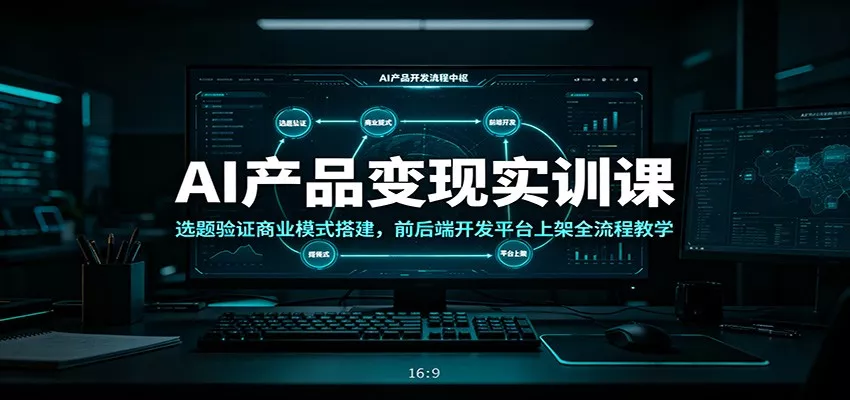 AI产品变现实训课：选题验证商业模式搭建，前后端开发平台上架全流程教学-泡泡网赚