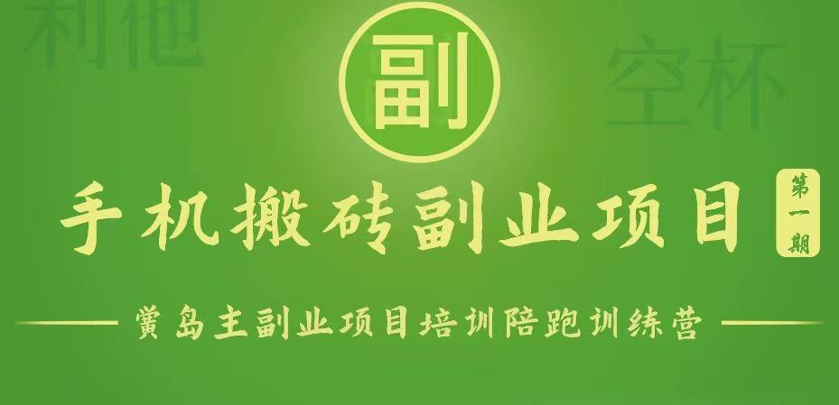 手机搬砖小副业项目训练营1.0，能用手机做的简单小副业-泡泡网赚