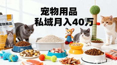 月变现40个！宠物用品私域运营的精准掘金之道玩法-泡泡网赚