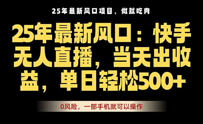 25年最新无人直播玩法，当天秒出单，一部手机就可操作-泡泡网赚