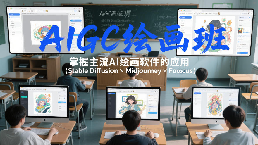 AIGC绘画班，掌握主流Ai绘画软件的应用(Stable Diffusion x Midjourney x Fooocus)-泡泡网赚