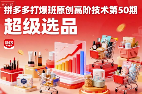 拼多多打爆班原创高阶技术第50期，超级选品-泡泡网赚