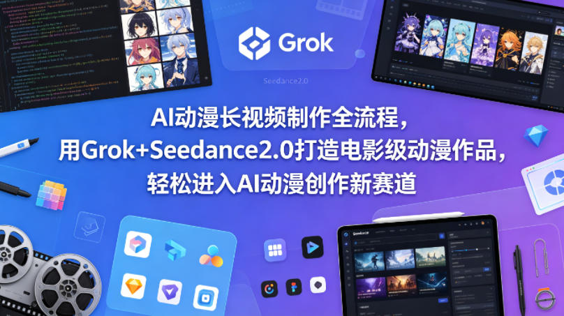 AI动漫长视频制作全流程，用Grok+Seedance2.0打造电影级动漫作品，轻松进入AI动漫创作新赛道-泡泡网赚