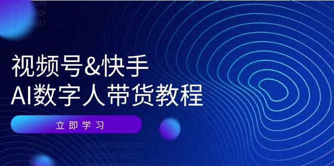 视频号快手AI数字人带货教程：认知、技术、运营、拓展与资源变现-泡泡网赚