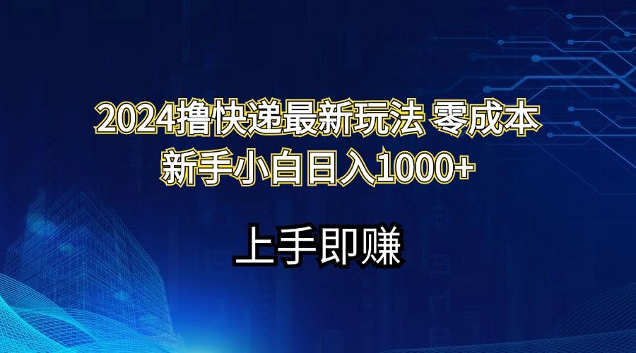 2024撸快递最新玩法零成本新手小白日入1000+-泡泡网赚