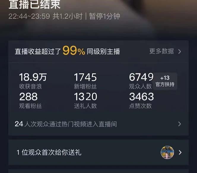 抖音美女直播，单场收益7000+,新手小白也可操作-泡泡网赚