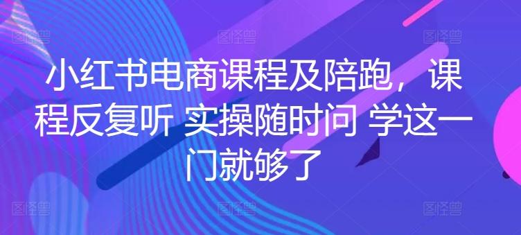 小红书电商课程及陪跑，课程反复听 实操随时问 学这一门就够了-泡泡网赚
