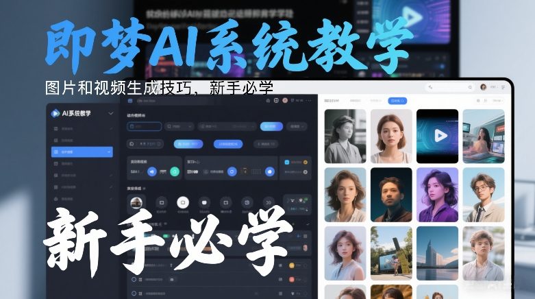 即梦AI系统教学，图片和视频生成技巧，新手必学-泡泡网赚