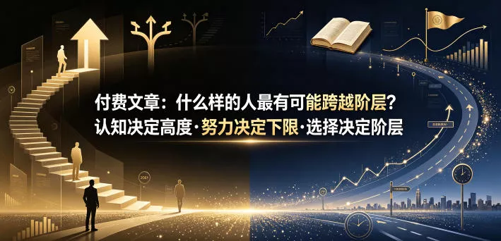 付费文章：什么样的人最有可能跨越阶层？认知决定高度·努力决定下限·选择决定阶层-泡泡网赚
