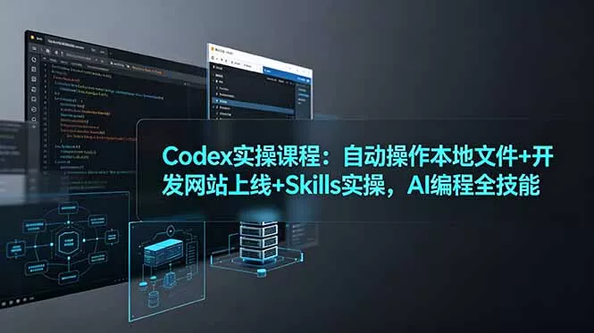 Codex实操课程：自动操作本地文件+开发网站上线+Skills实操，AI编程全技能-泡泡网赚