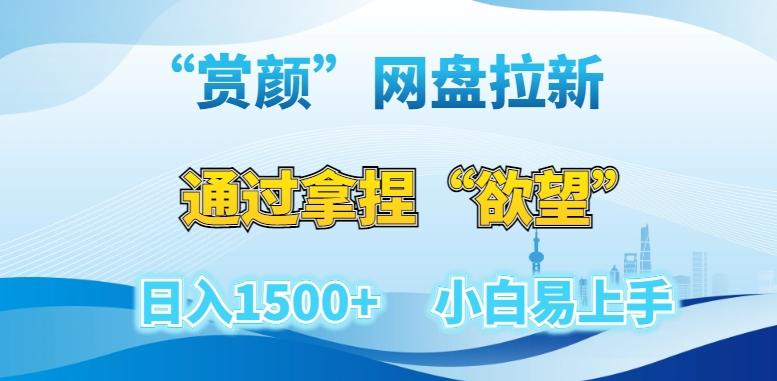 “赏颜”网盘拉新赛道，通过拿捏“欲望”日入1500+，小白易上手【揭秘】-泡泡网赚