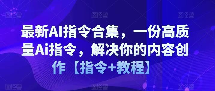 最新AI指令合集，一份高质量Ai指令，解决你的内容创作【指令+教程】-泡泡网赚