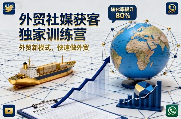 外贸社媒获客独家训练营,外贸新模式,快速做外贸(更新26年2月) 外贸社媒获客独家训练营,外贸新模式,快速做外贸(更新26年2月)