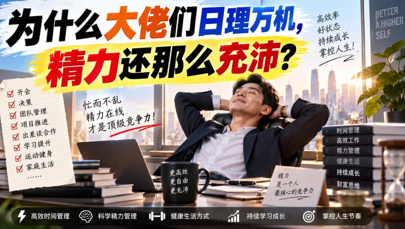 付费文章：为什么大佬们日理万机，精力还那么充沛？-泡泡网赚
