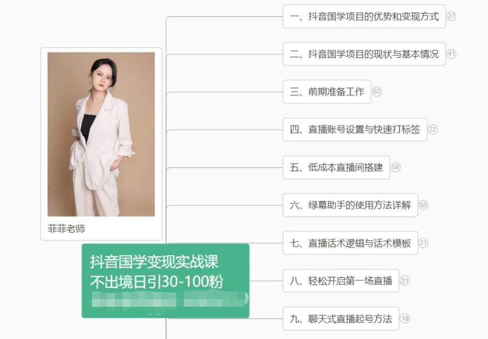 抖音国学变现项目：不出境日引30-100粉实战课程-泡泡网赚