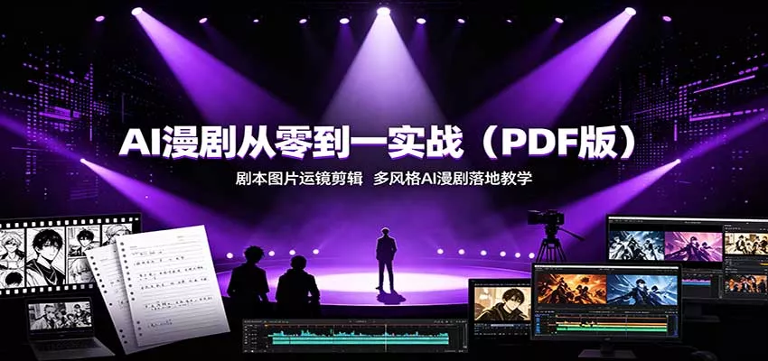 AI漫剧从零到一实战(PDF版)：剧本图片运镜剪辑，多风格AI漫剧落地教学-泡泡网赚