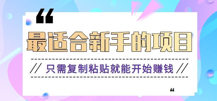 2024最适合新手操作的项目，新手小白只需复制粘贴就能开始赚钱【视频教程+软件】-泡泡网赚