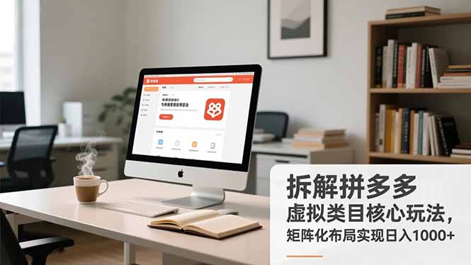 拆解拼多多虚拟类目核心玩法，矩阵化布局实现日入1000+-泡泡网赚