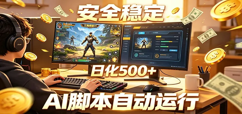 三角洲全自动挂机，AI脚本躺赚，日化500+-泡泡网赚