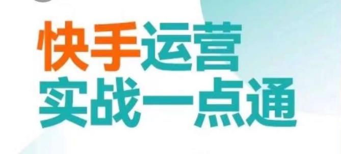 快手运营实战一点通，这套课用小白都能学会的方法教你抢占用户，做好生意-泡泡网赚